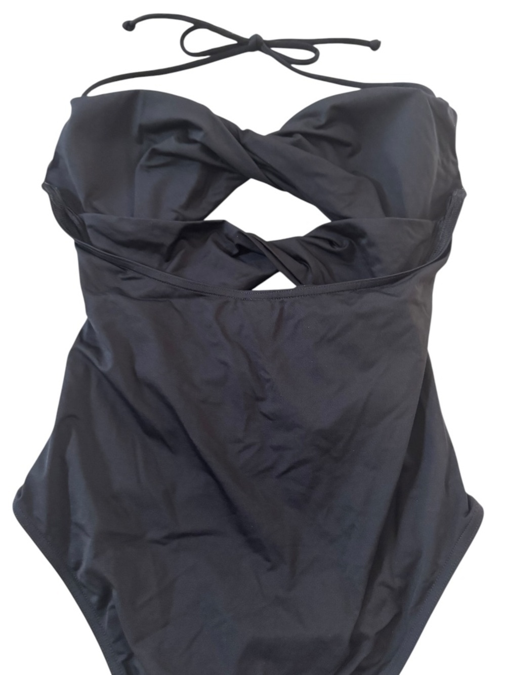 Vintage Victoria's Secret Halter Cut-Out One Piece Black Swimsuit Size Small - Picture 5 of 8
